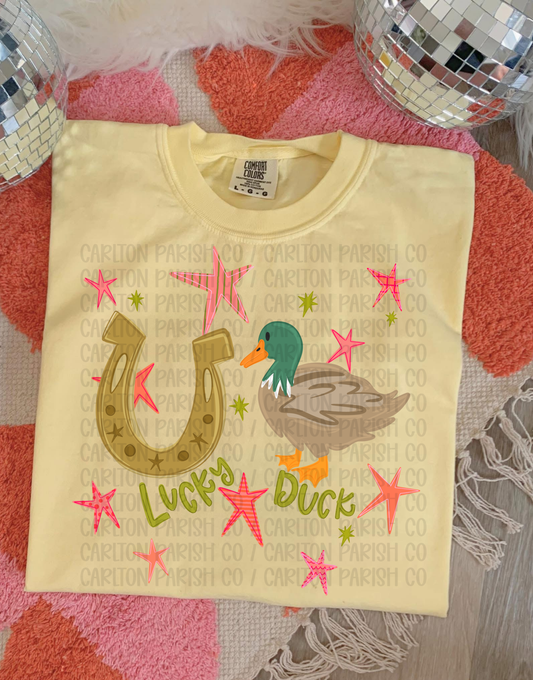Lucky Duck Shirt | Cute Duck Graphic Tee