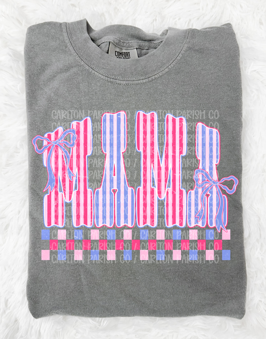 Mama Checkered with Bow
