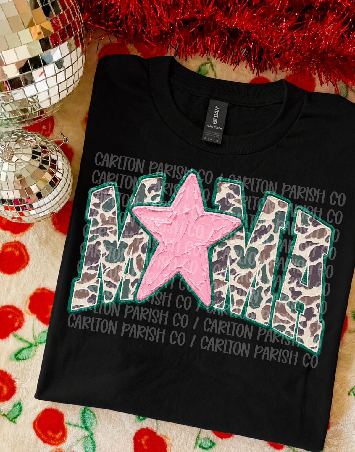 Mama Camo Varsity Shirt | Trendy Graphic Mom Tee