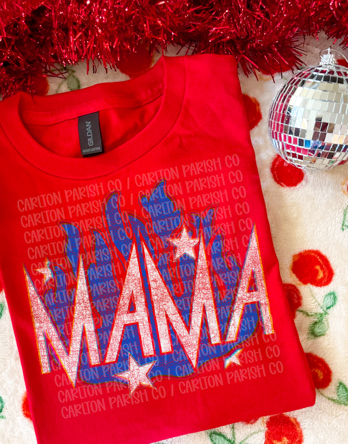 Mama Blue Flame Shirt | Edgy Graphic Mom Tee