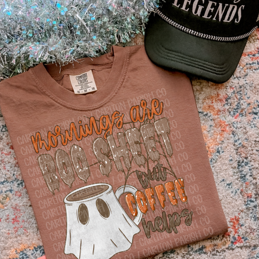 Boo Sheet Shirt | Halloween Coffee Graphic Tee