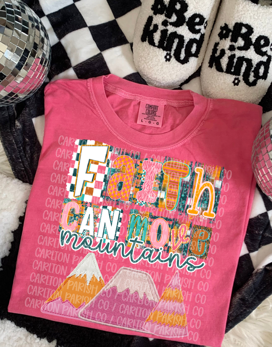 Faith Can Move Mountains Shirt | Inspirational Graphic Tee