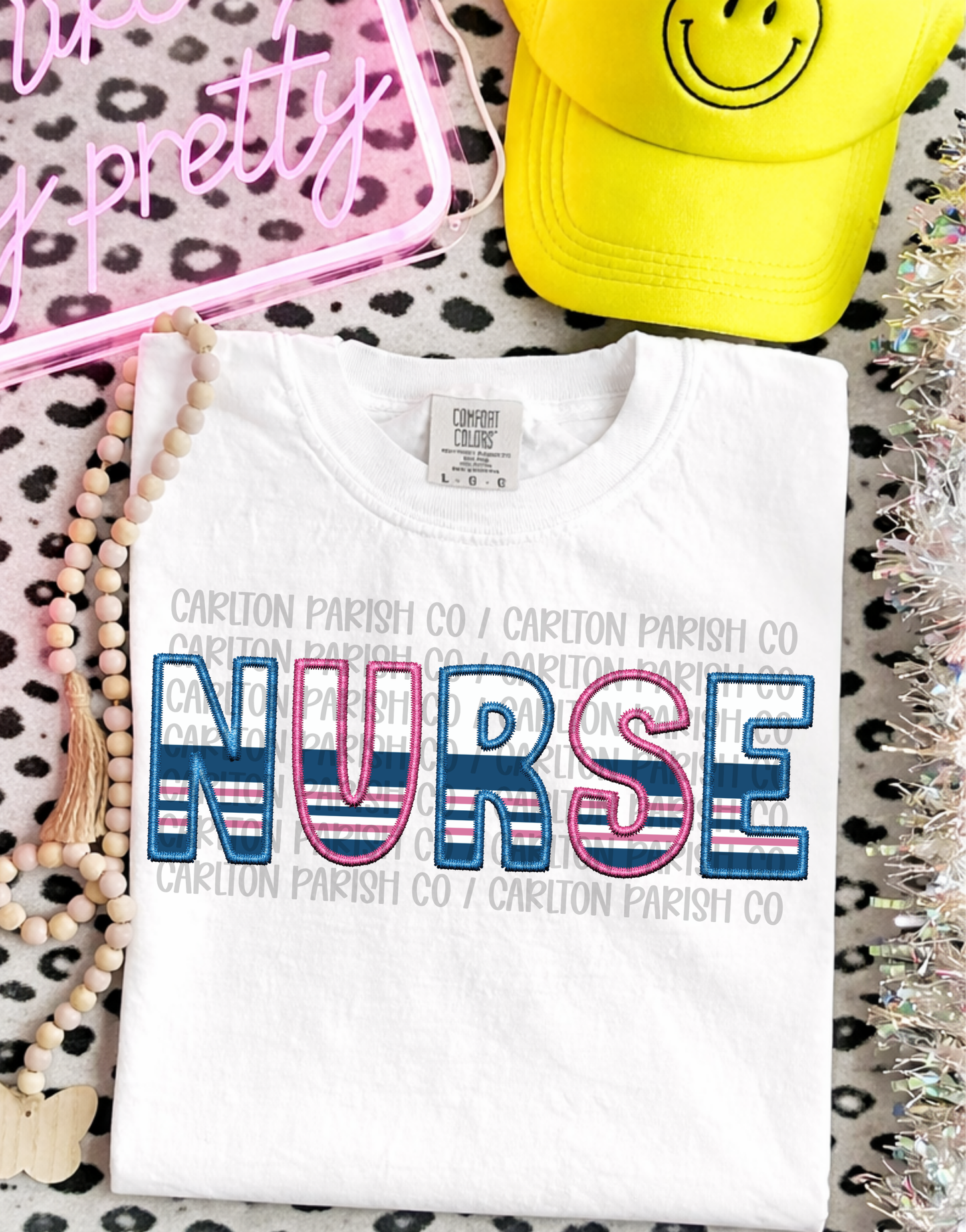 Nurse Shirt | Faux Embroidered Baby Blanket Graphic Tee