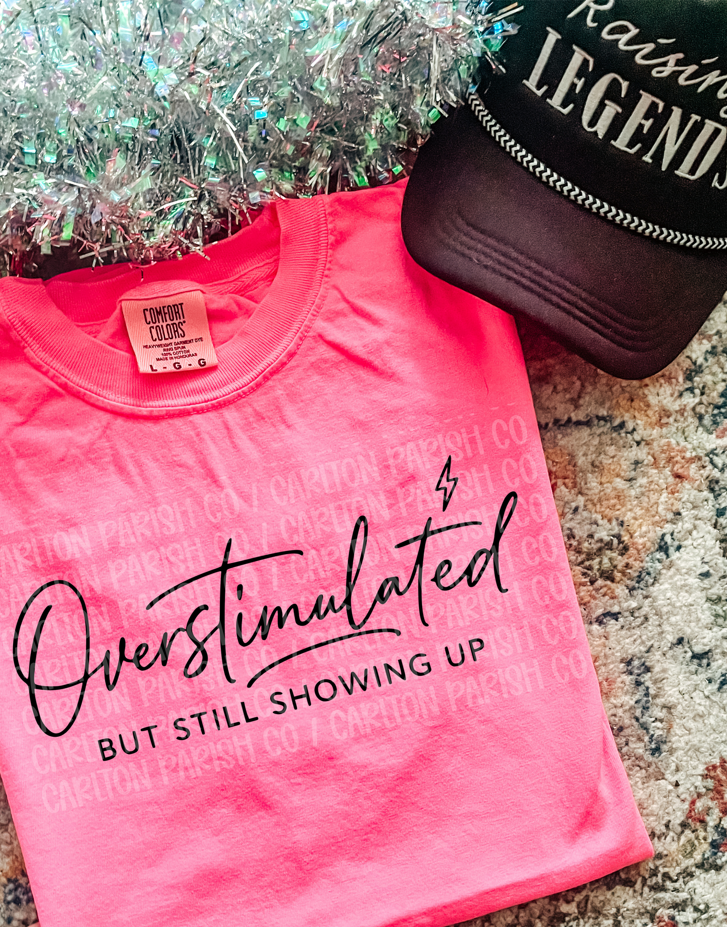 Overstimulated But Showing Up Shirt | Graphic Tee