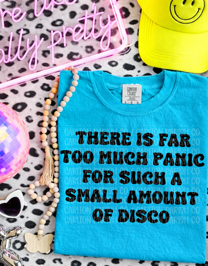 Too Much Panic Not Enough Disco Shirt | Funny Tee