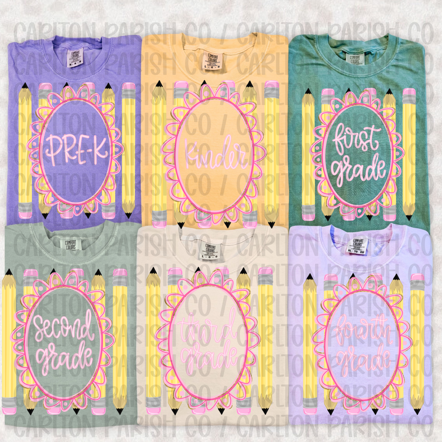 Grade Level Pencils School Shirt | Pre-K Through 5th Grade