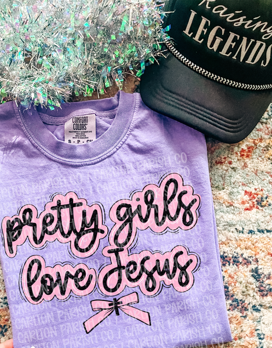 Pretty Girls Love Jesus Shirt | Faith Graphic Tee