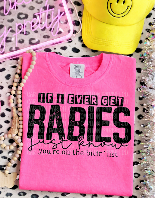 Bitin List Shirt | Funny Rabies Humor Tee