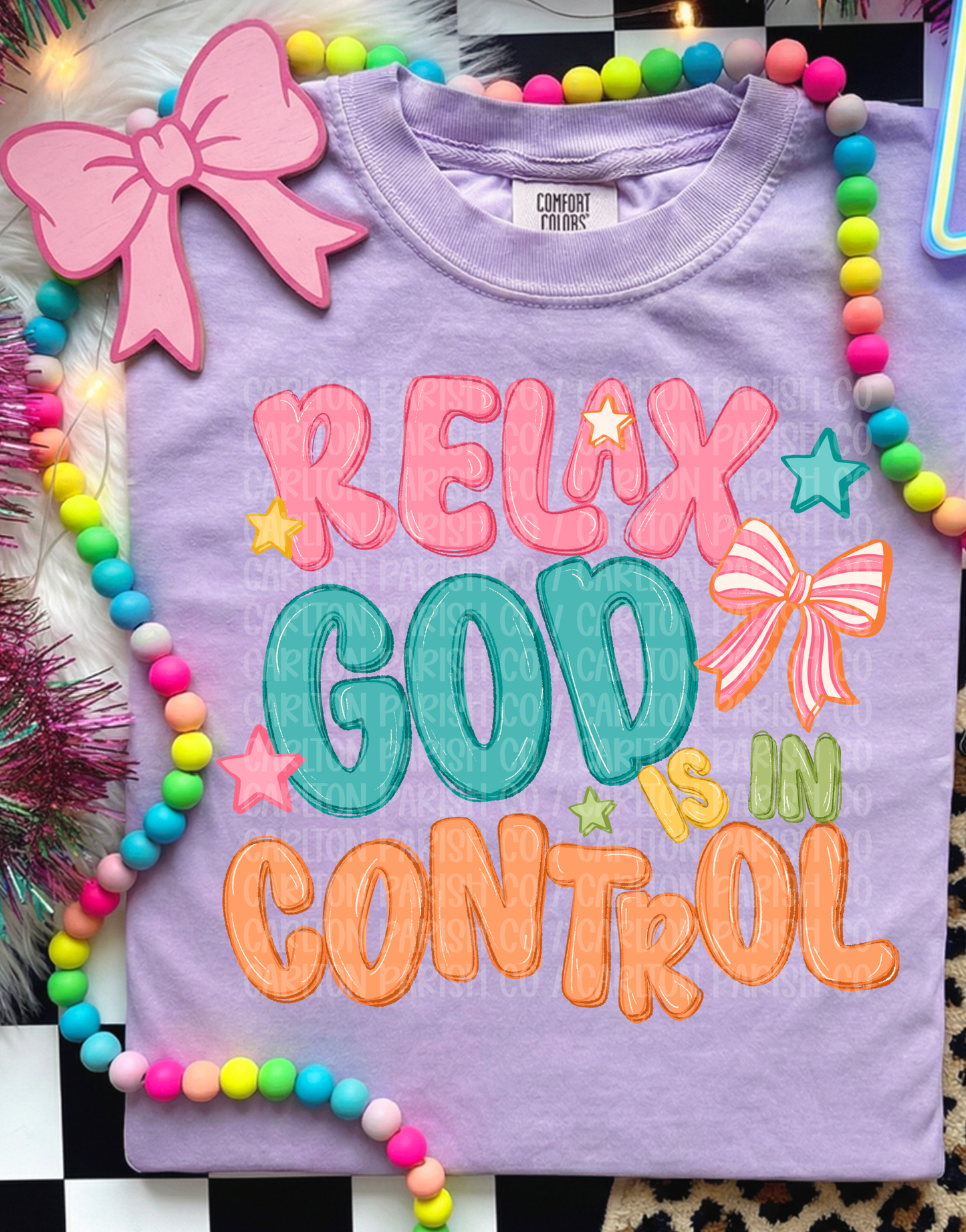 Relax God Is in Control | Inspirational Faith Tee