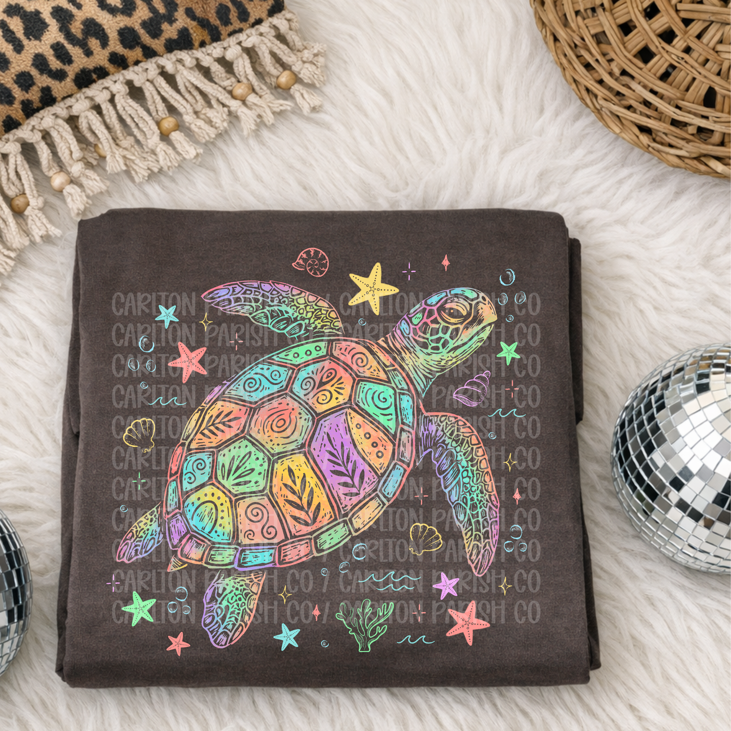 Neon Sea Turtle