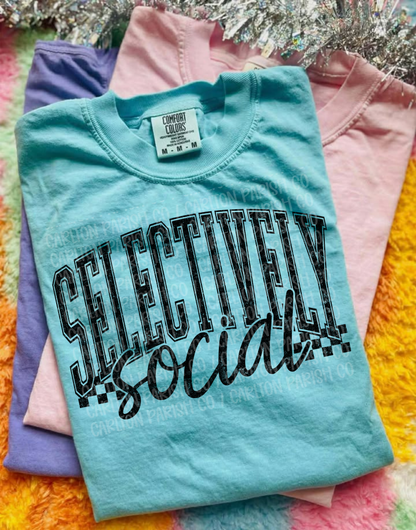 Selectively Social Shirt | Funny Introvert Tee