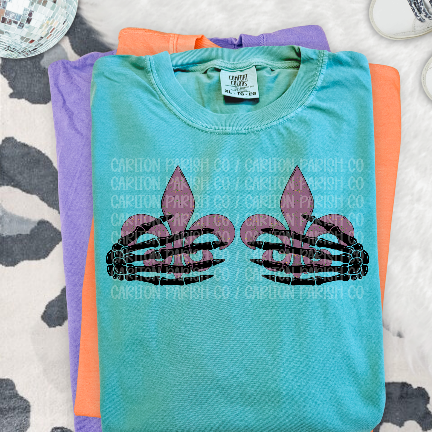 Skeleton Hands Fleur de Lis