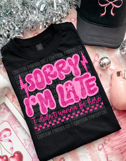 Sorry I'm Late Shirt | Funny Introvert Graphic Tee