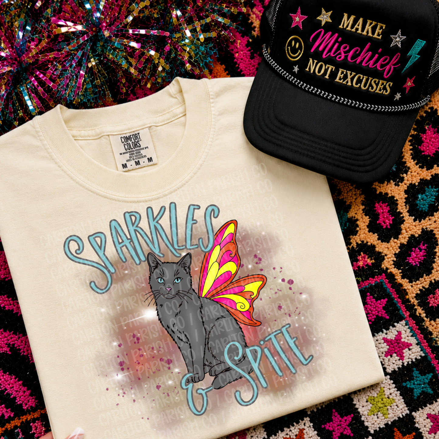 Sparkles and Spite Shirt | Fairy Cat Graphic Tee