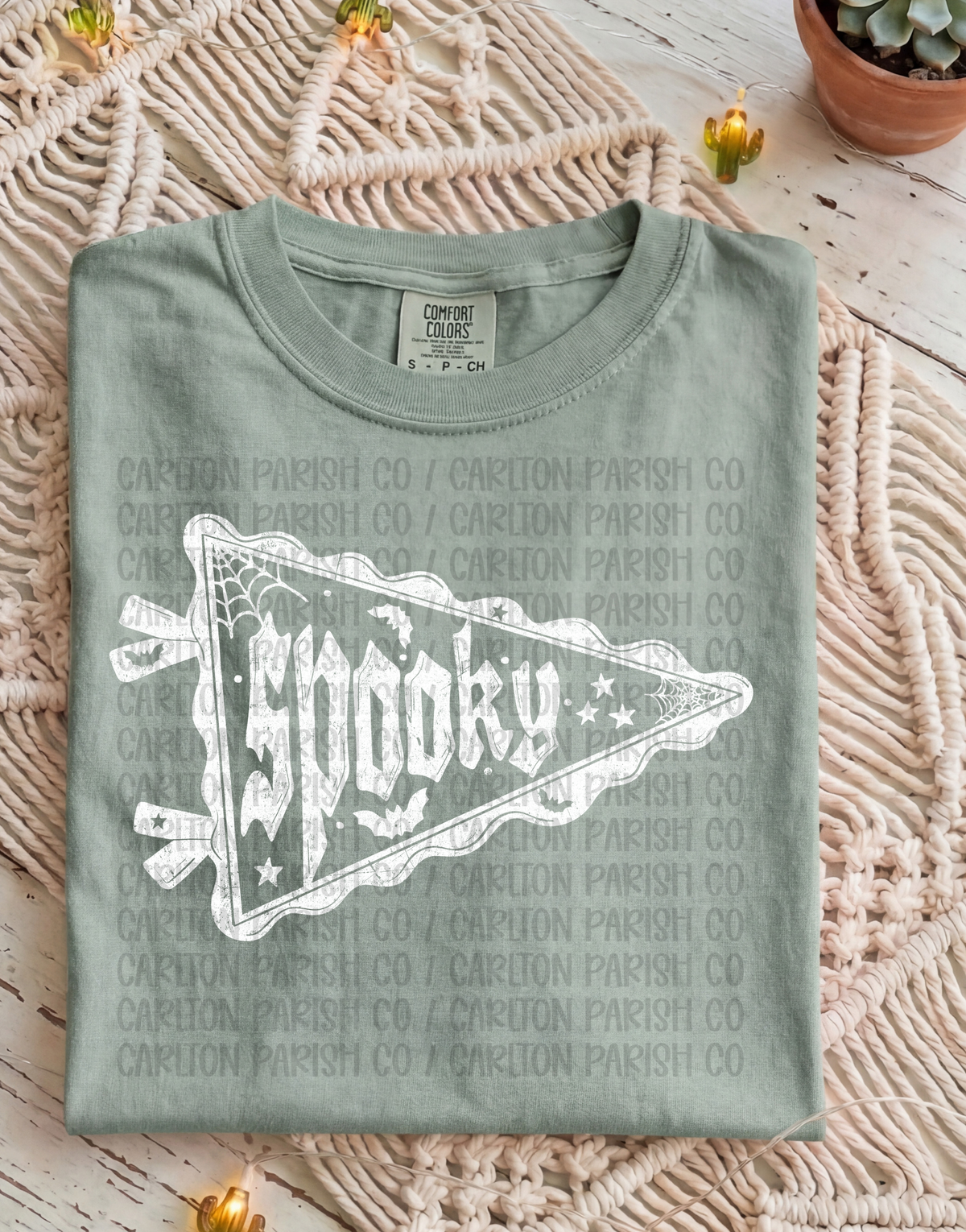 Spooky Pennant Halloween Graphic Tee