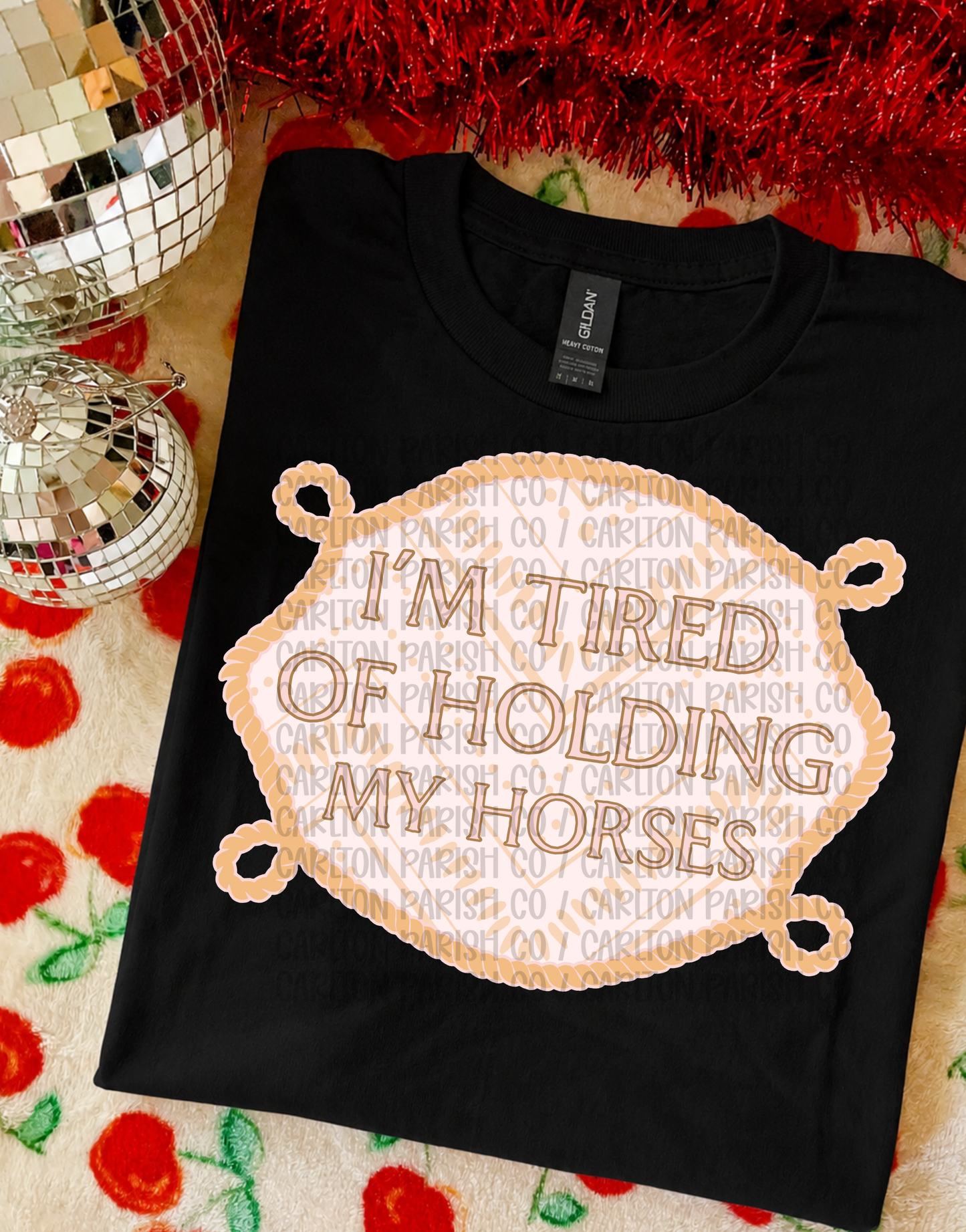 Holding My Horses Shirt | Funny Western Graphic Tee