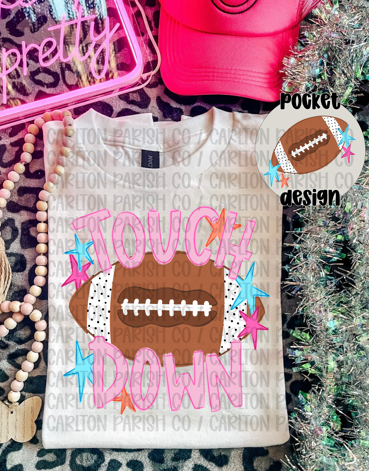 Touchdown Shirt | Girly Football Graphic Tee