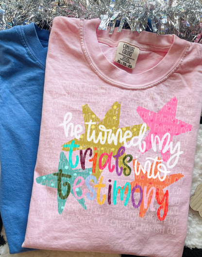 Trials Into Testimony Shirt | Inspirational Faith Tee