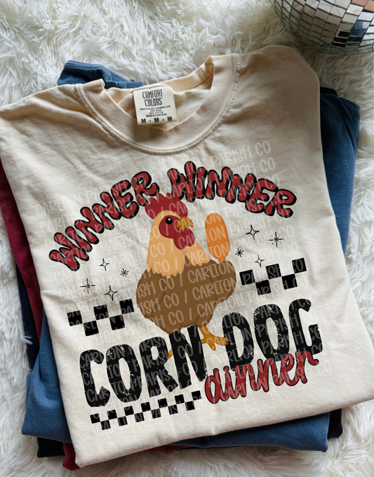 Winner Winner Corn Dog Dinner Shirt | Funny Fair Tee