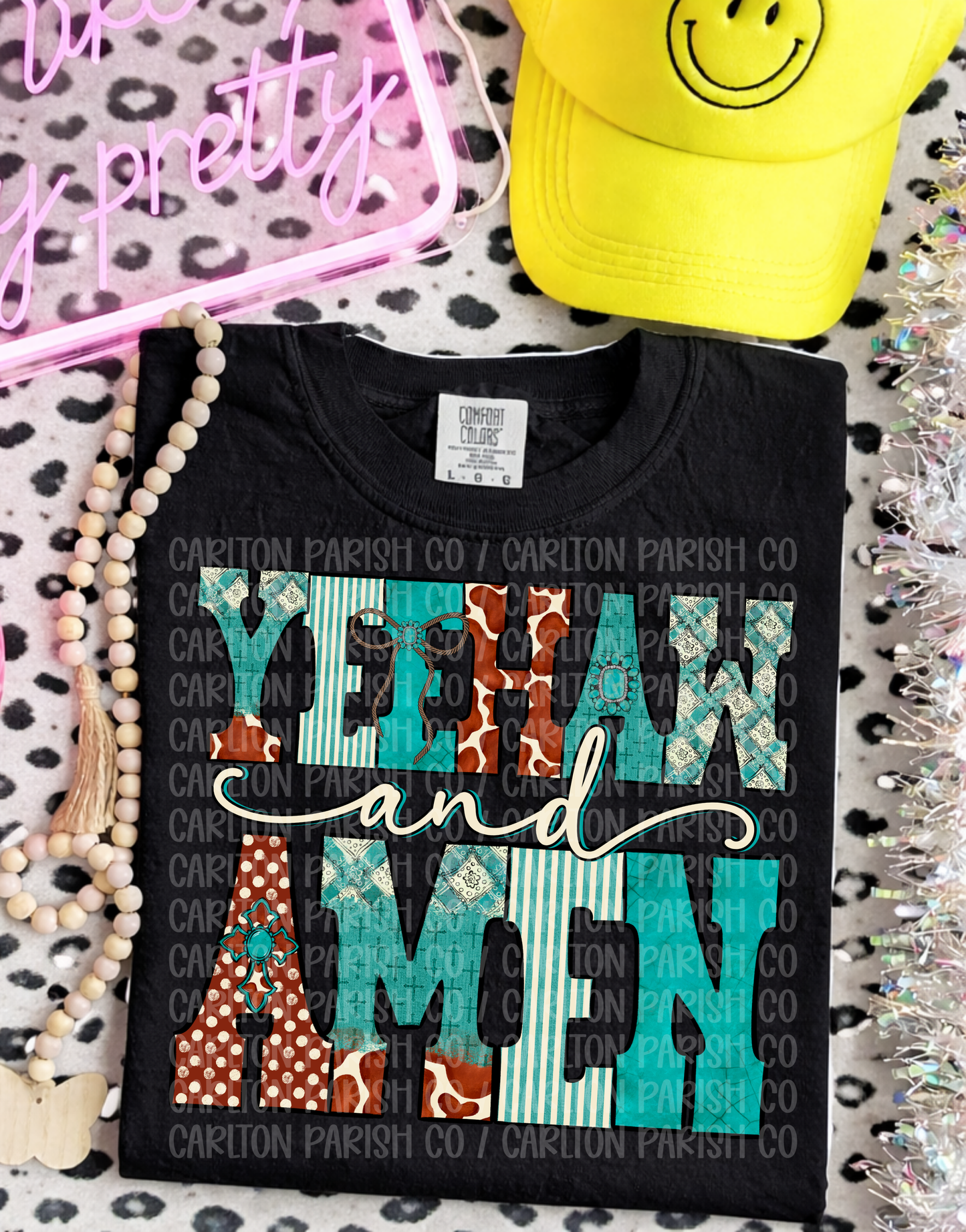 Yeehaw and Amen Shirt | Western Faith Graphic Tee